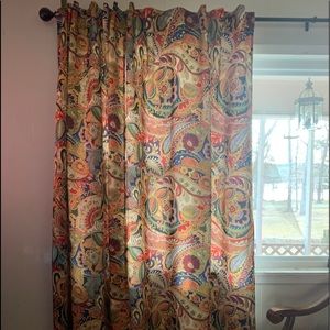 4 panels Vibrant Paisley curtains with grommets